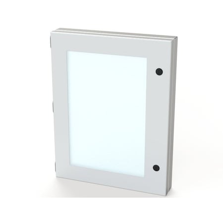 Saginaw Control & Engineering Hinged Window, 18 in. H x 14 in. W x 1-1/2 in. L, Polycarbonate SCE-HWK1814LG